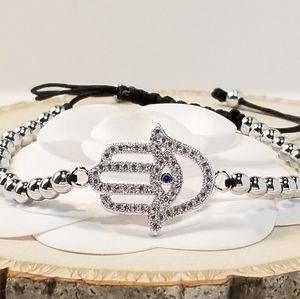 NEW Hamsa Pave CZ Bracelet
